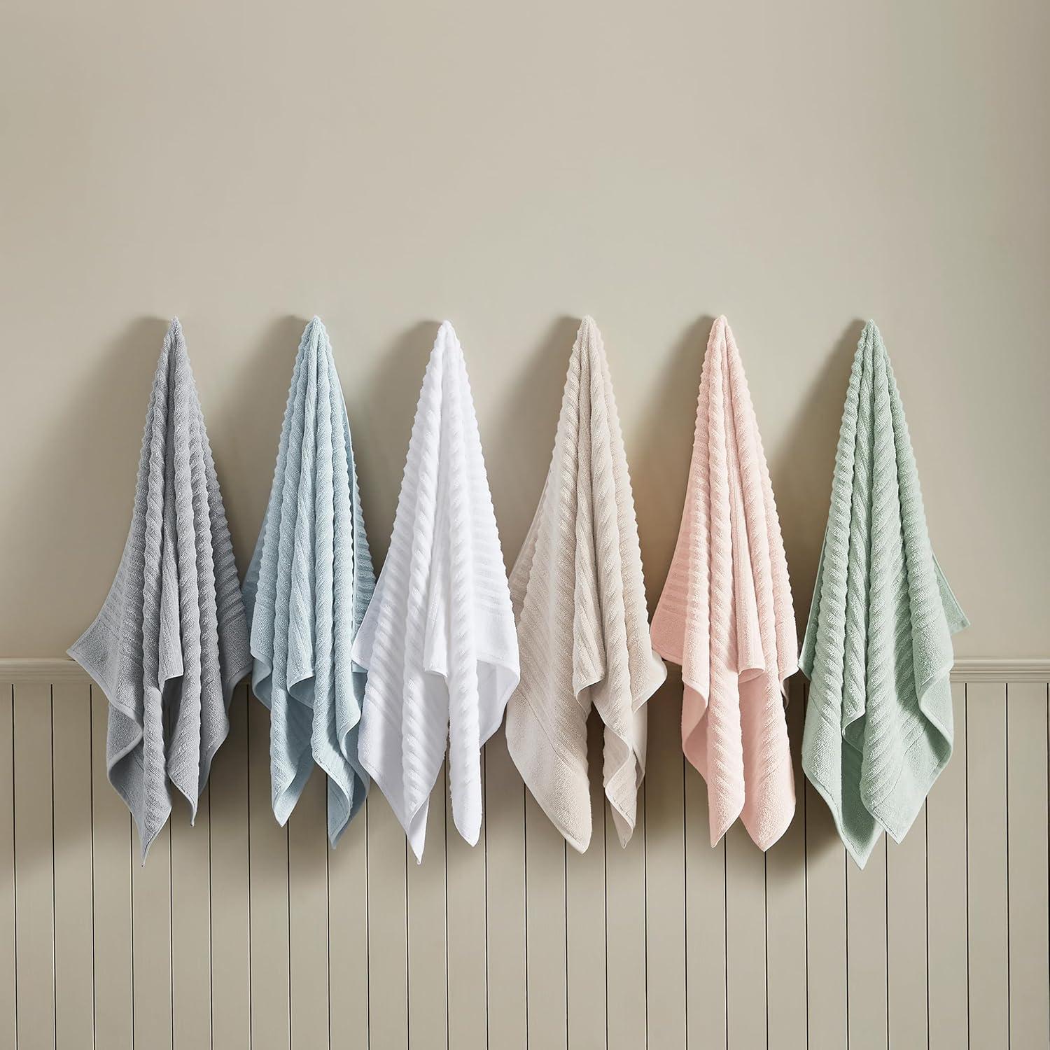 Combed Cotton Ribbed Texture Towel Set - Great Bay Home