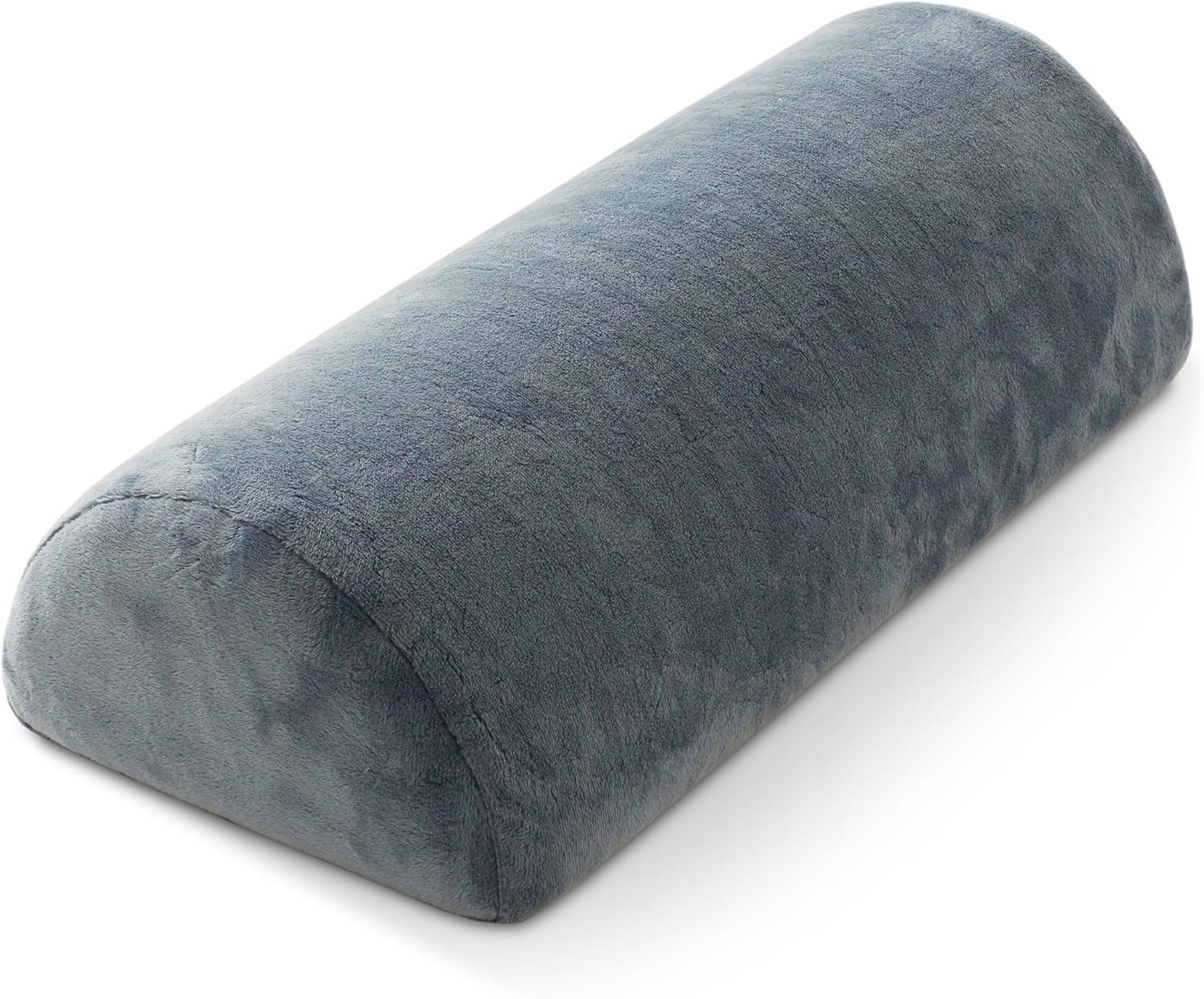 Gray Half Moon Memory Foam Lumbar Support Pillow