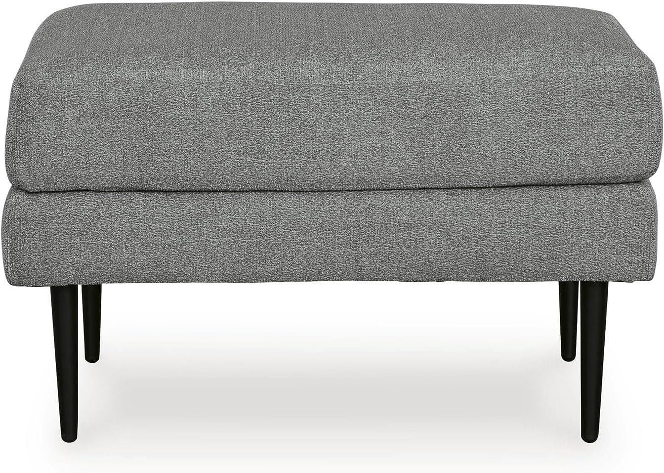 Signature Design by Ashley Contemporary Hazela Ottoman Chenille Charcoal