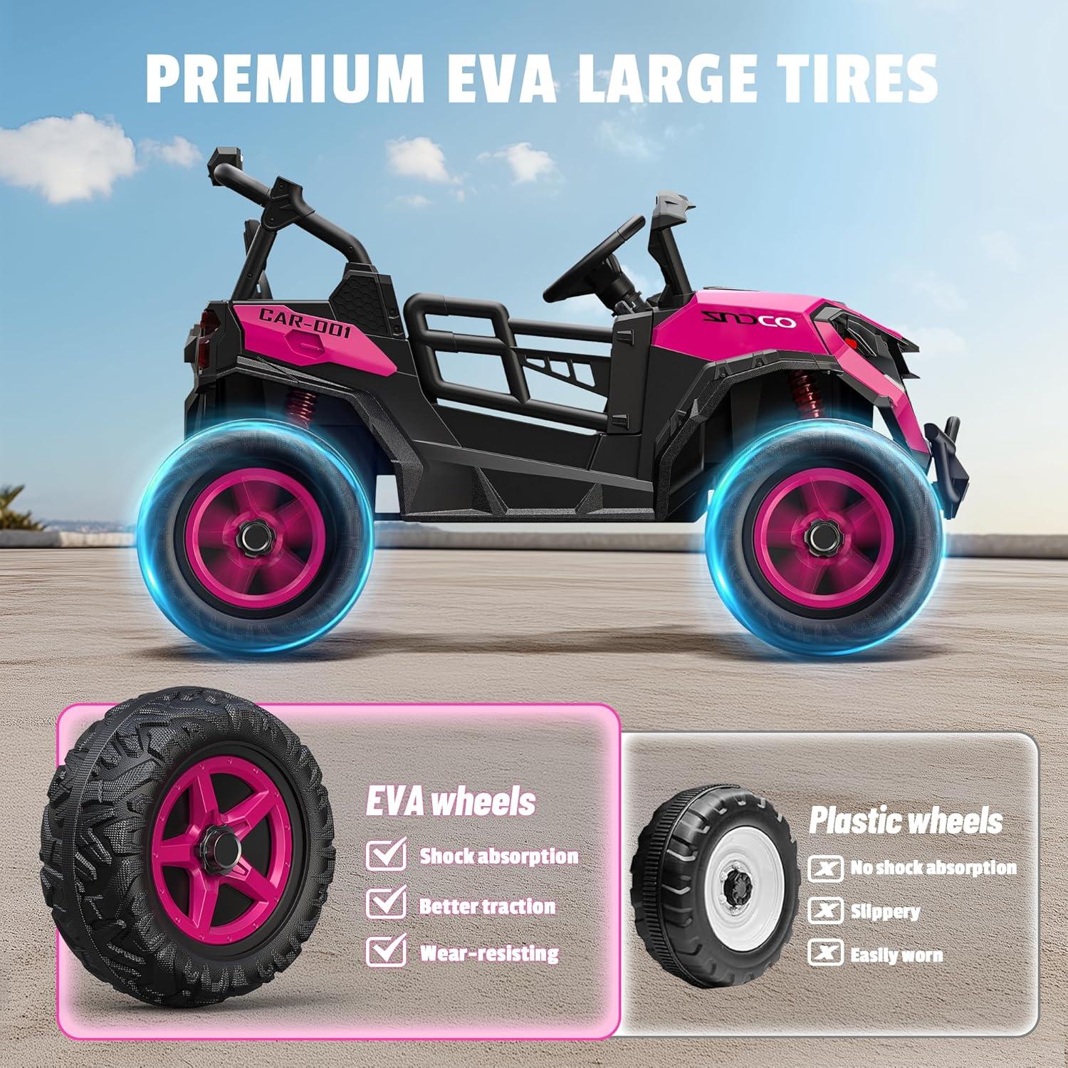 Pink 24V 2-Seater Ride-On UTV with Remote Control