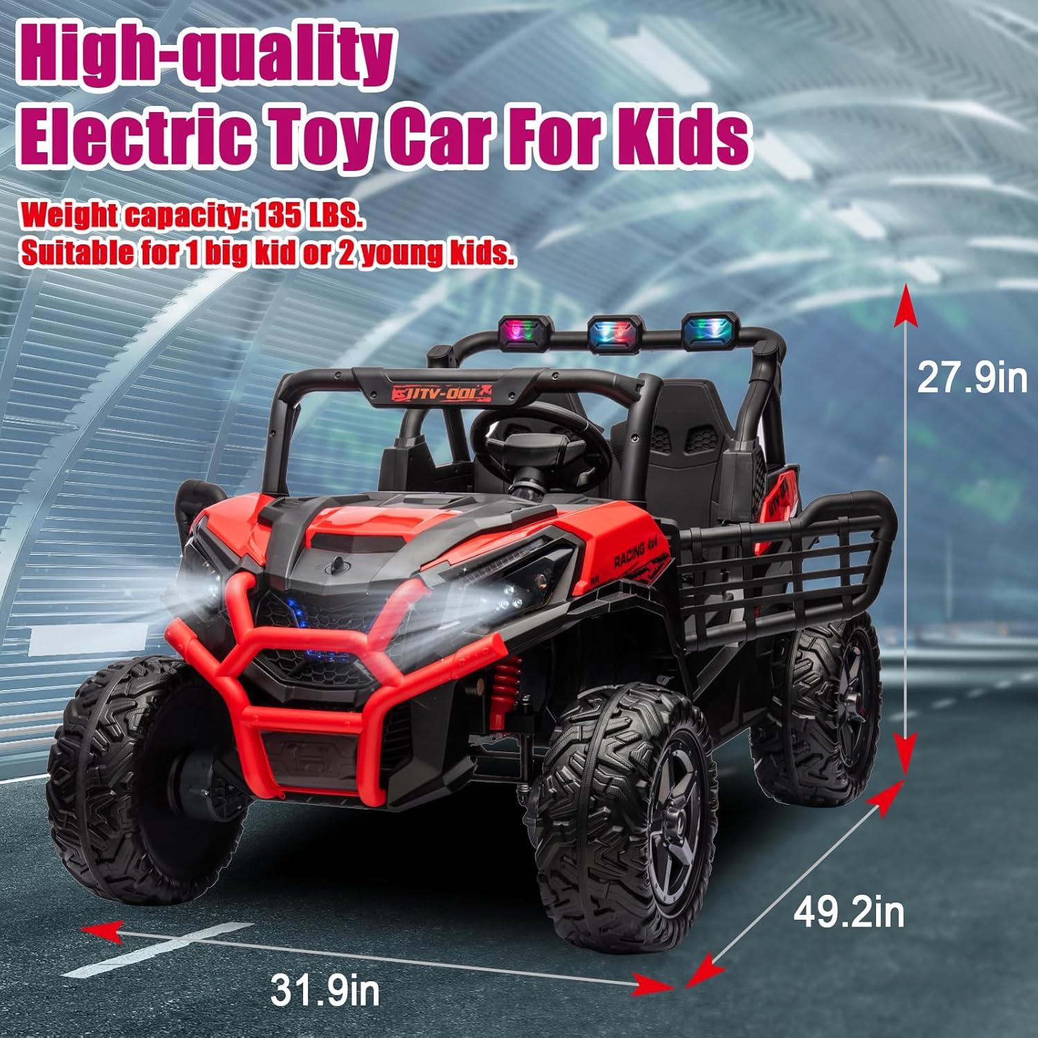 Ride on UTV Car, 24V Battery Powerd Electric Off-Road UTV Car w/Remote Control