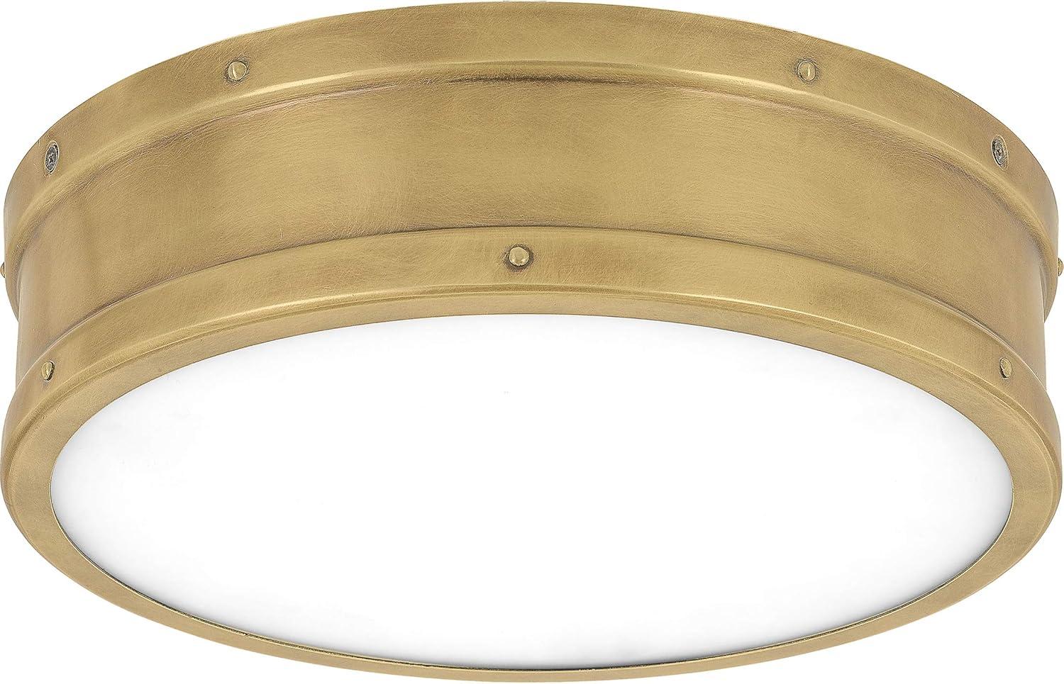 Quoizel Lighting Ahoy 1 - Light Flush Mount in  Weathered Brass