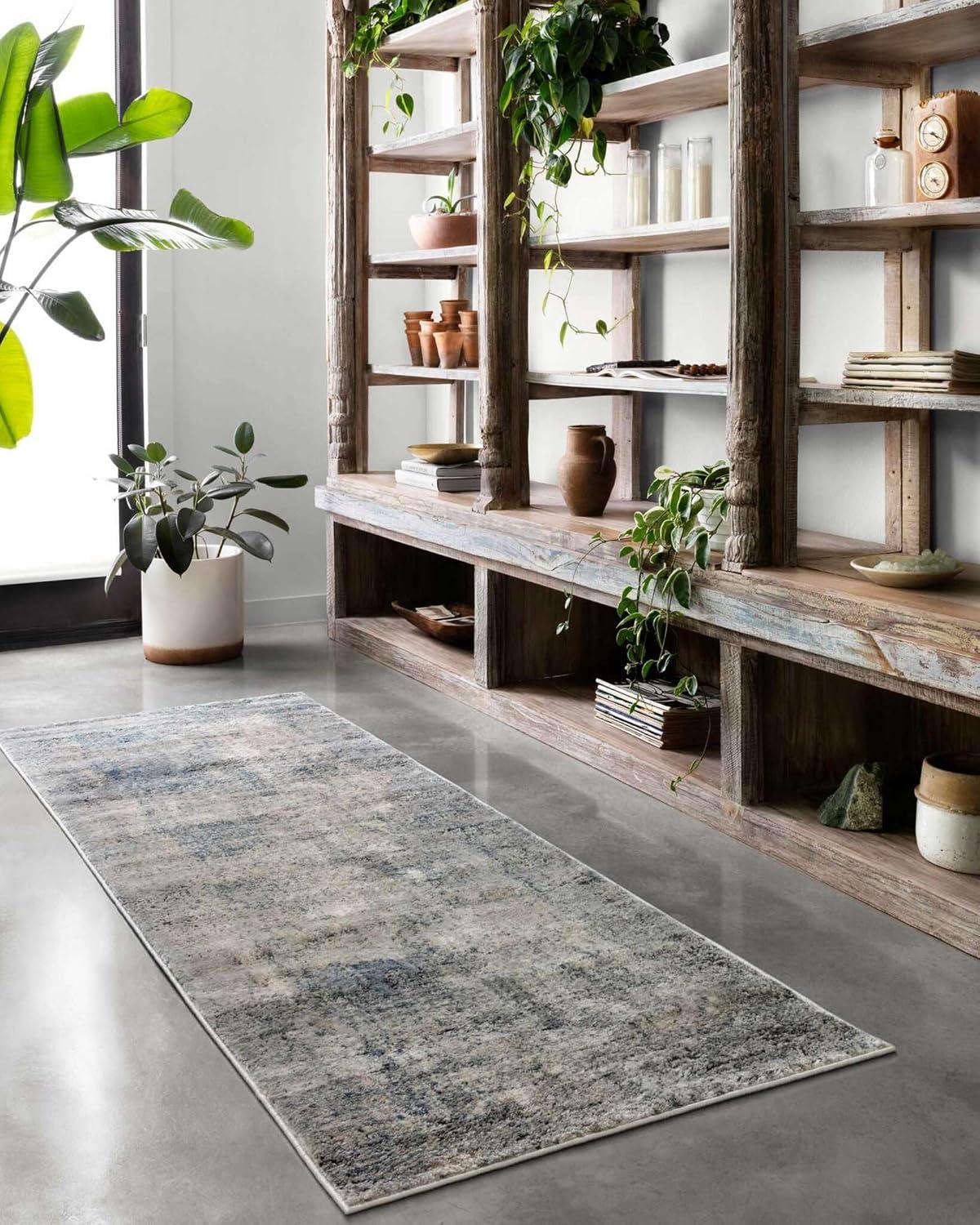 Loloi Teagan Denim / Slate 2'-8" x 7'-6" Runner Rug