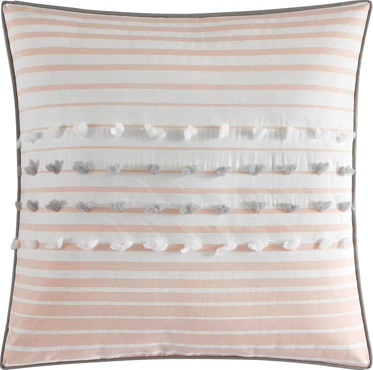 Clarion Pink 7 Piece Chic Striped Comforter Set