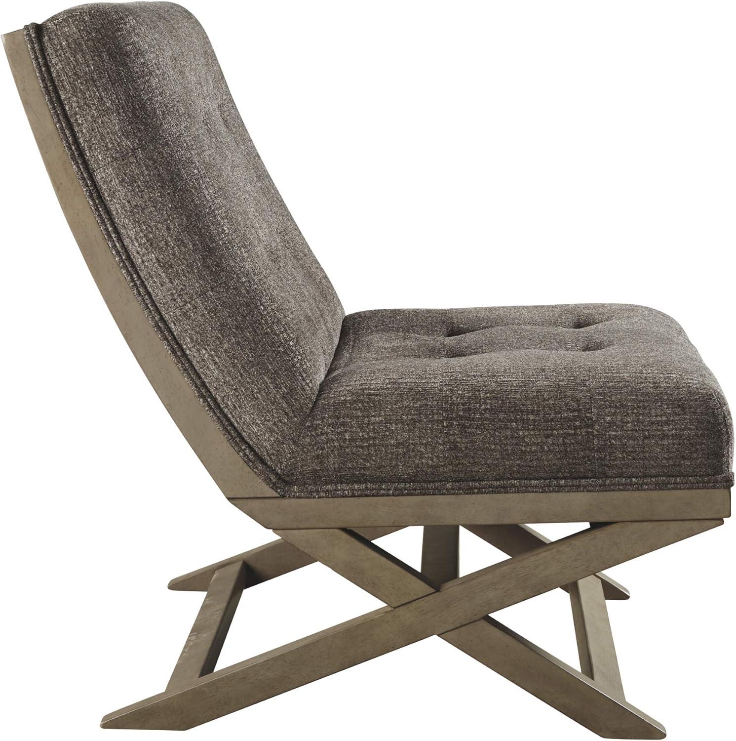 Taupe Contemporary 28" Faux Leather Accent Chair