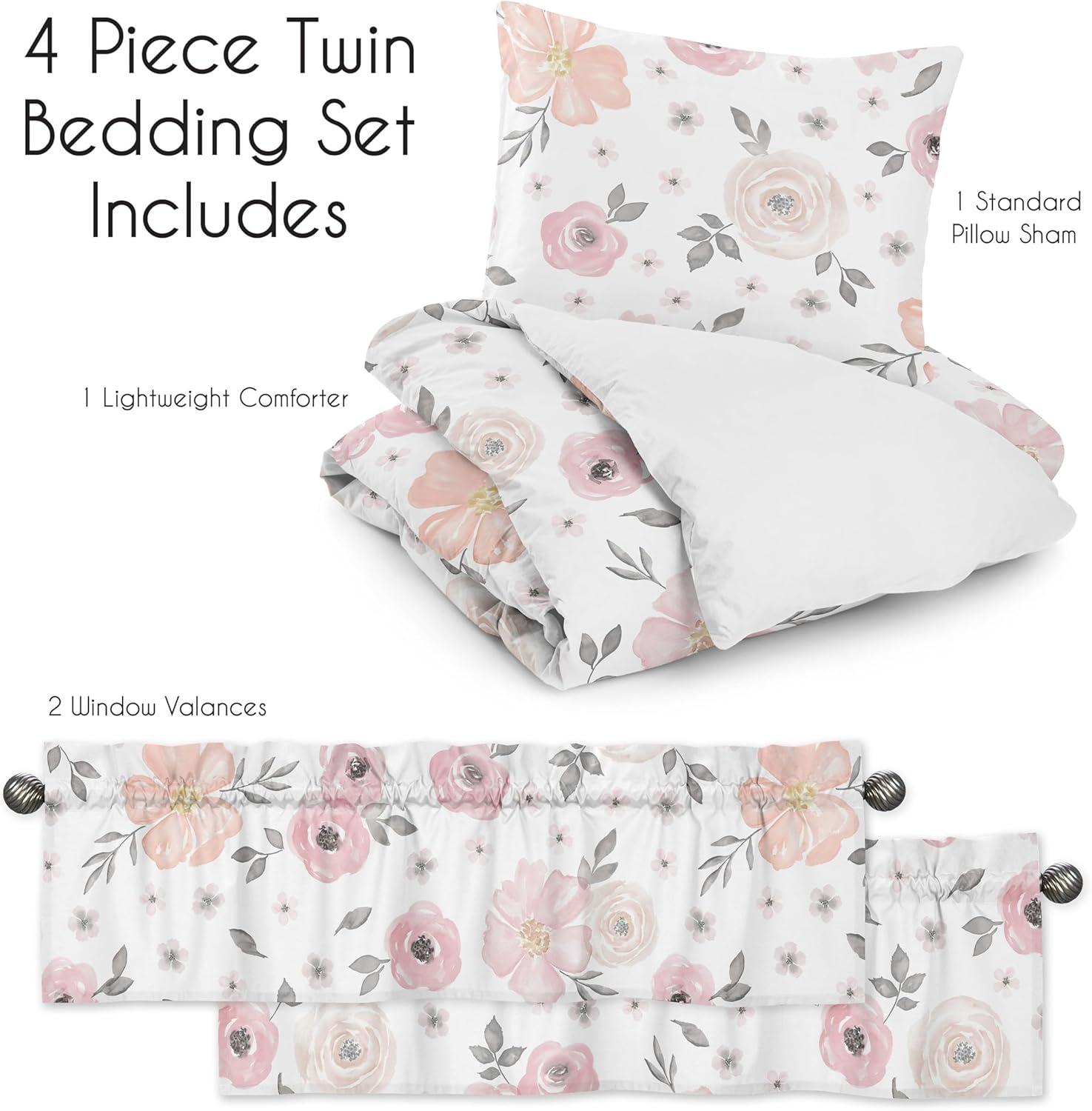 Sweet Jojo Designs Watercolor Microfiber Comforter Set
