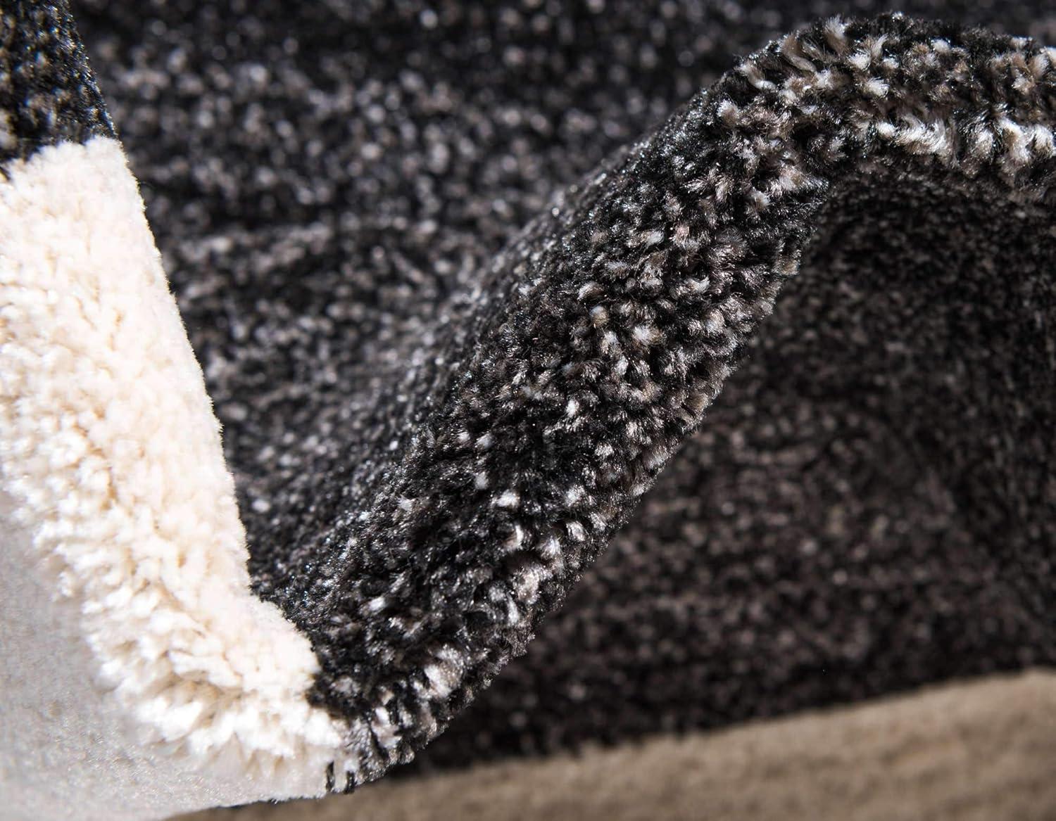 Rugs.com Angelica Collection Rug – 5' x 8' Black Medium Rug Perfect For Bedrooms, Dining Rooms, Living Rooms