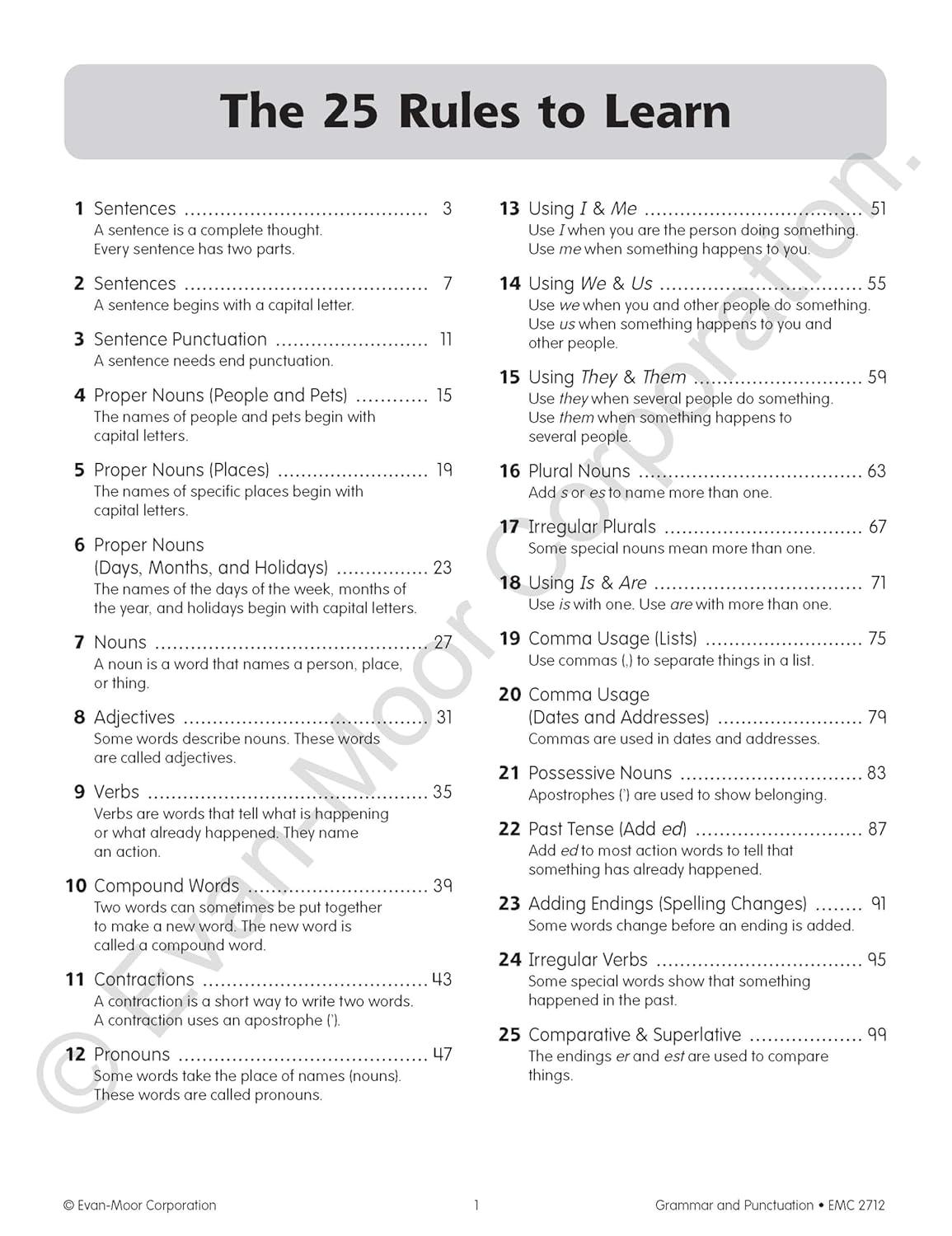 Grammar & Punctuation, Grade 2 Teacher Resource - by Evan-Moor Educational Publishers (Paperback)