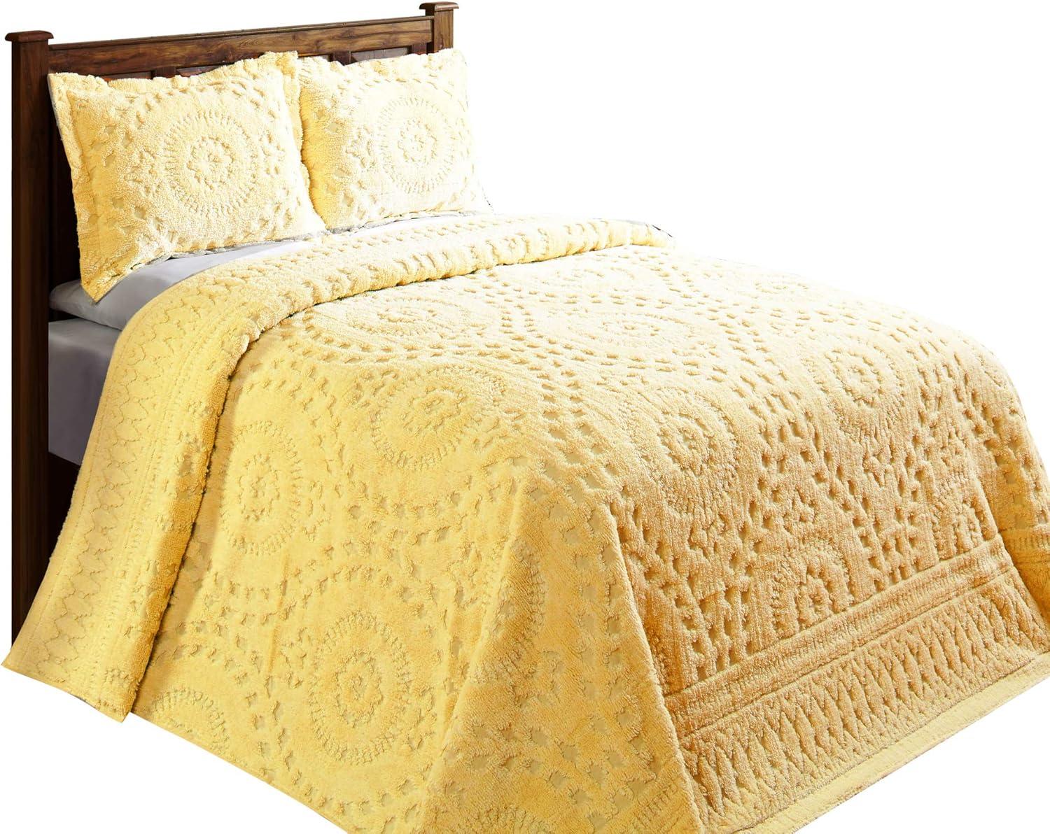Better Trends Rio 100% Premium Cotton Chenille Tufted Bedspread, Soft & Luxurious Feel, Perfect for Gifting, All Seasons Machine Washable Coverlet