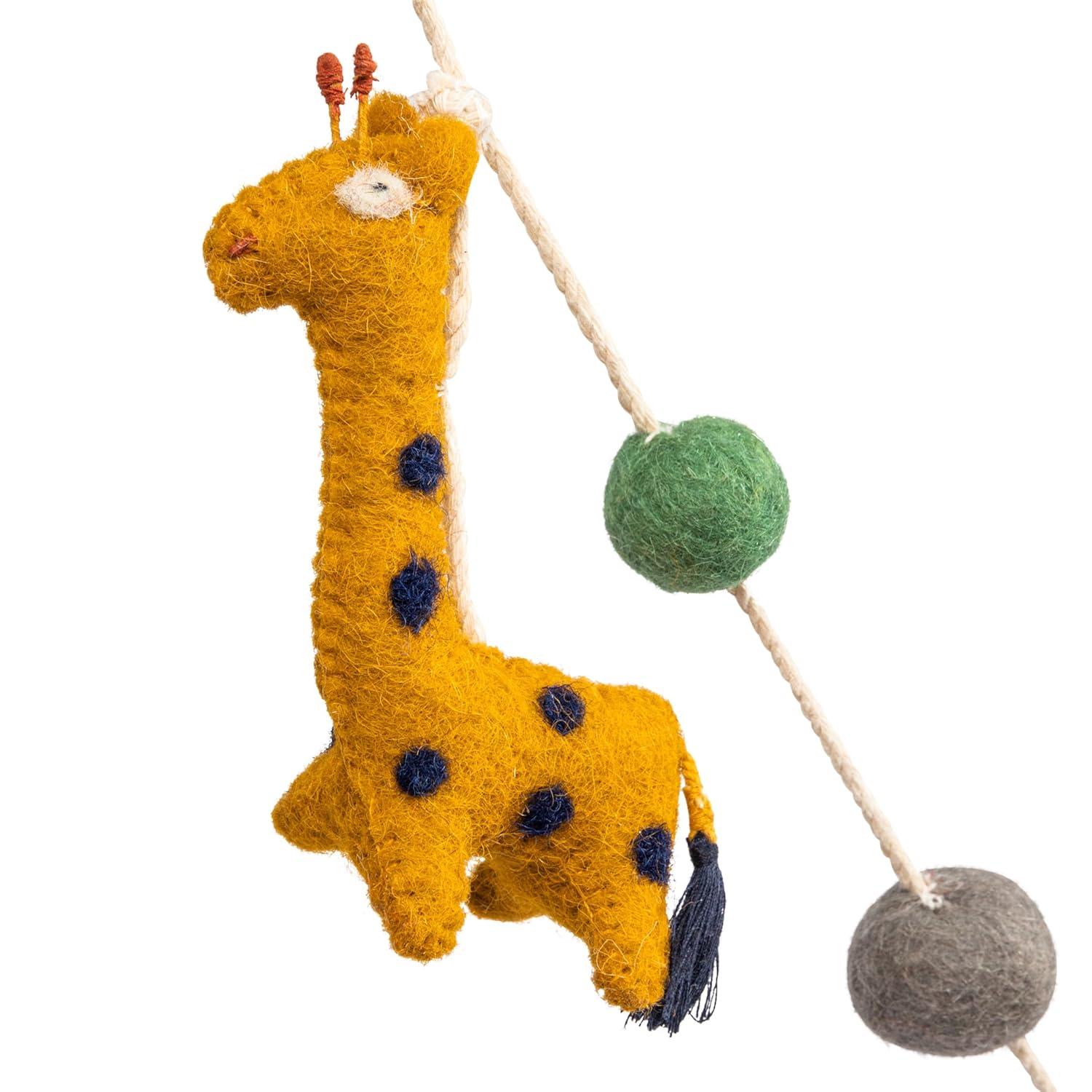 Storied Home Multicolor Wool Felt Animal Shaped Garland