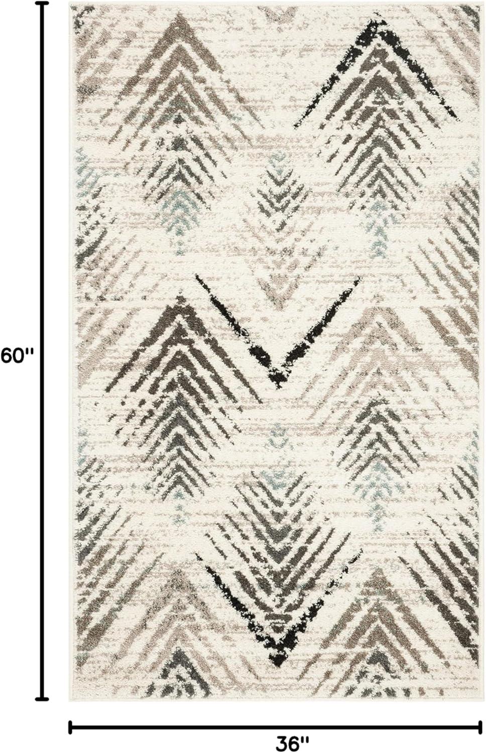 SAFAVIEH Amsterdam Earnestine Geometric Area Rug, Cream/Beige, 3' x 5'