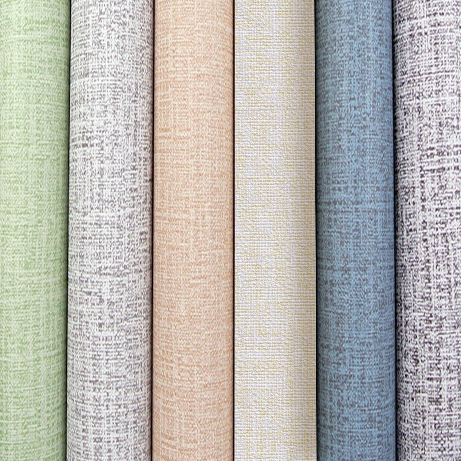 Yancorp 32.8ft Cream Textured Fabric Wallpaper Faux Grasscloth Beige Peel and Stick Wallpaper Self-Adhesive Wallpaper Linen Removable Wallpaper Cabinets Counter Top Liners, 15.7" X 394" Cream 15.7"x394"