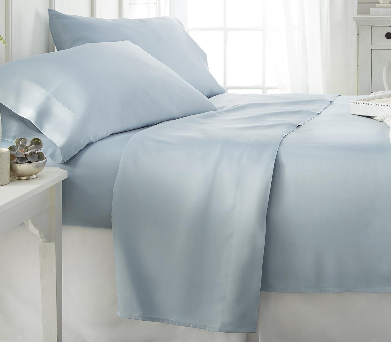 Light Blue Twin Size Silky Soft Sheet Set