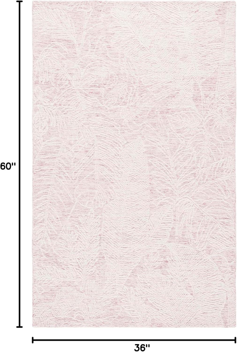 SAFAVIEH Metro Hartley Leaves Area Rug, Pink/Ivory, 3' x 5'