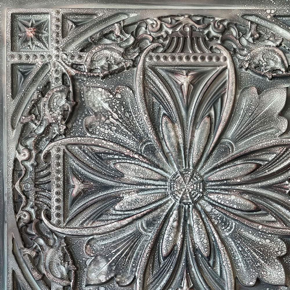 FromPlainToBeautifulInHours Milan 24'' L x 24'' W Textured PVC Drop-In & Glue Up Ceiling Tile Ceiling Tile (Set of 10)