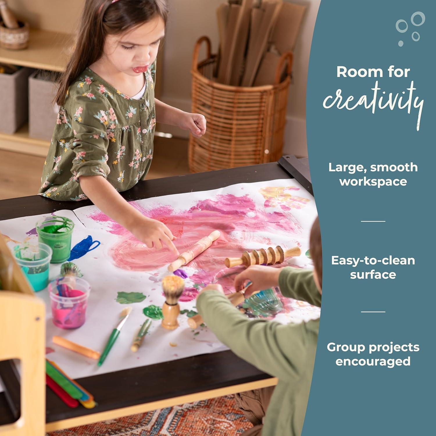Kids Deluxe Art Center and Stool Set