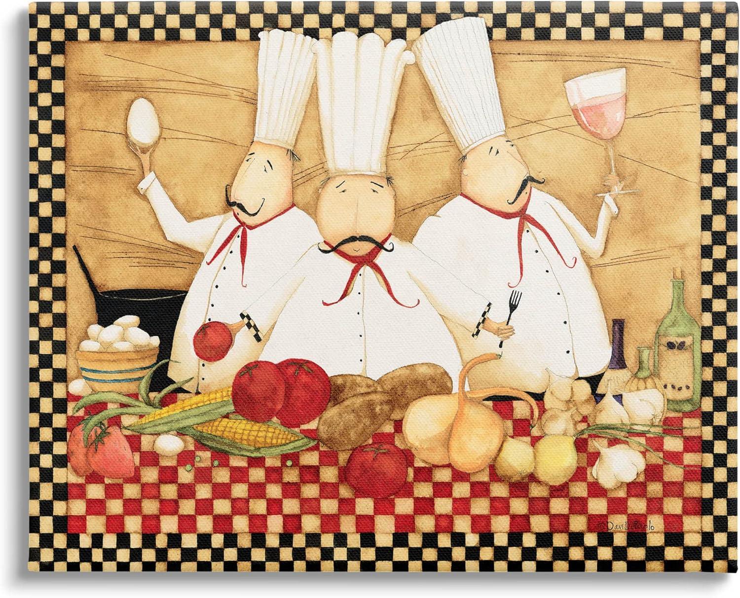 Stupell Industries " Vintage Chefs Checkered Kitchen " by Dan DiPaolo