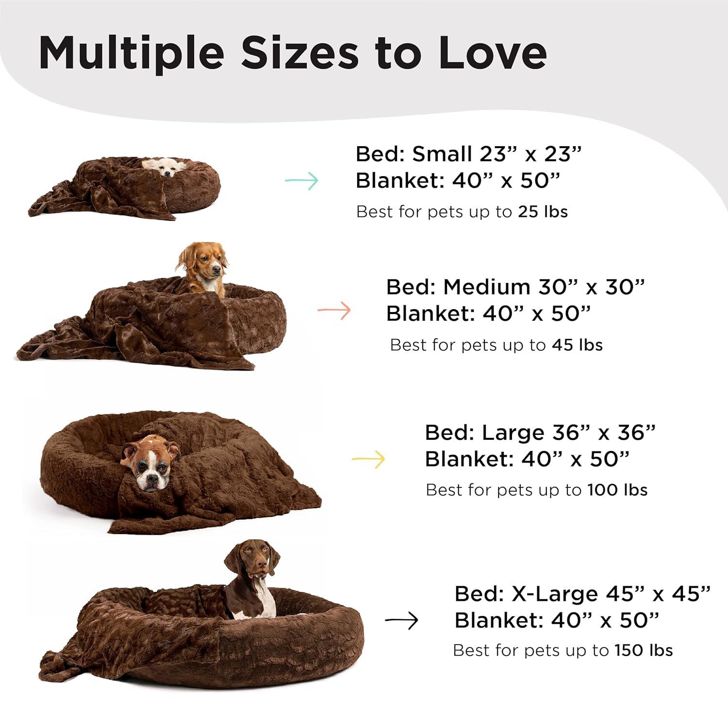 Best Friends By Sheri Best Friends by Sheri Bundle The Original Calming Lux Donut Cuddler Pet Bed/Throw