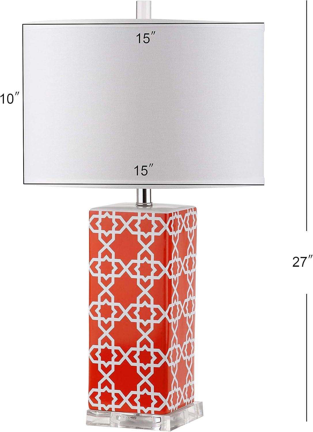Quatrefoil Table Lamp (Set of 2) - Orange - Safavieh.