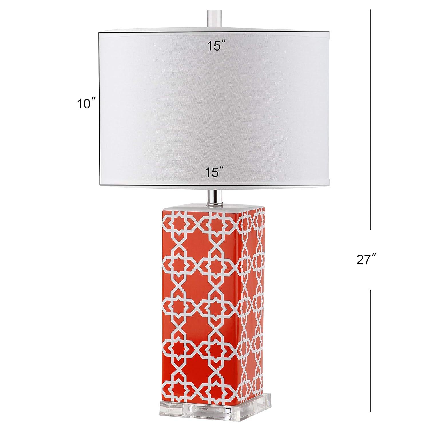 Quatrefoil Table Lamp (Set of 2) - Orange - Safavieh.