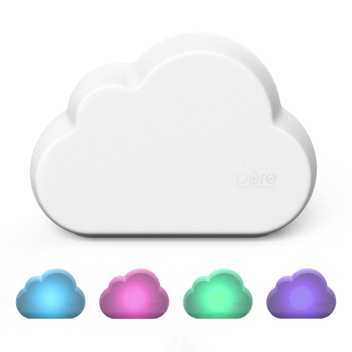 Pure Enrichment MistAire Cloud Ultrasonic Cool Mist Humidifier and Mood Light: Kids' Bedroom, Adjustable, Quiet, 24hr Run