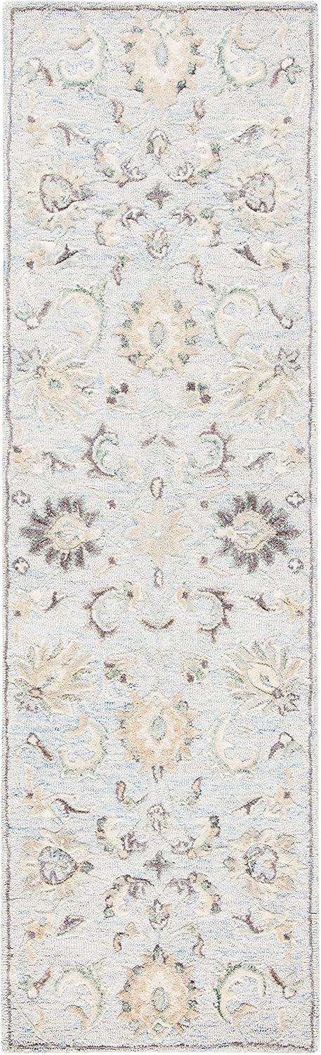 Glamour GLM624 Hand Tufted Indoor Runner - Light Blue/Ivory - 2'3"x8' - Safavieh