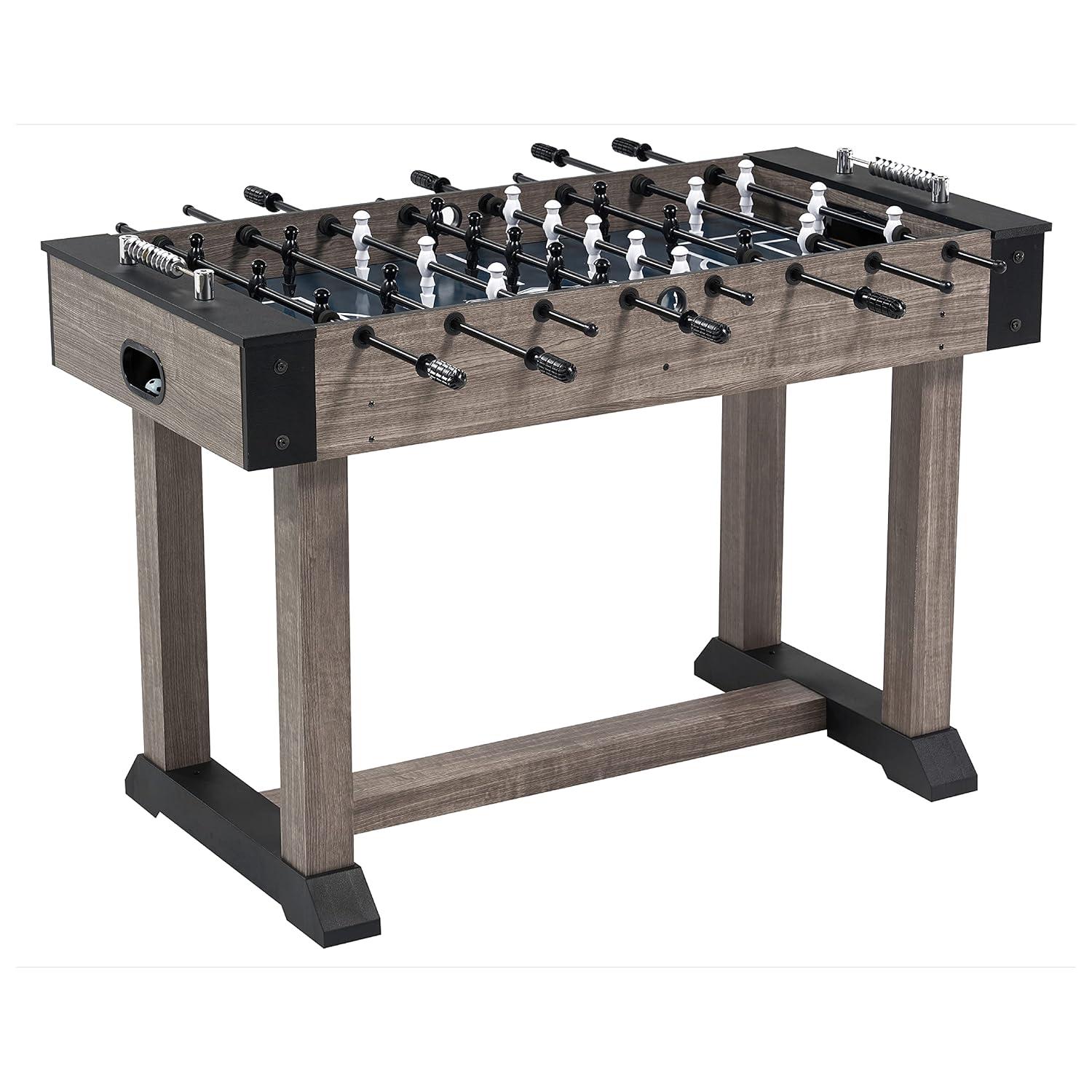Phantoscope Hall Of Games Foosball Tables Multiple Styles, Soccer With Durable & Stylish Designs With Tabletop Sports Soccer Balls, Perfect For Family Game Rooms,Wood Grain/Red,Engineered Wood, Wood, Plastic, Metal