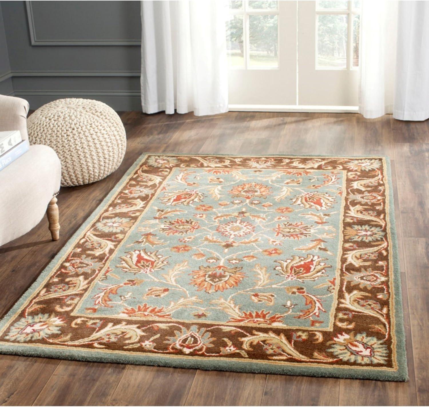 SAFAVIEH Heritage Steward Traditional Wool Area Rug, Blue/Brown, 11' x 16'