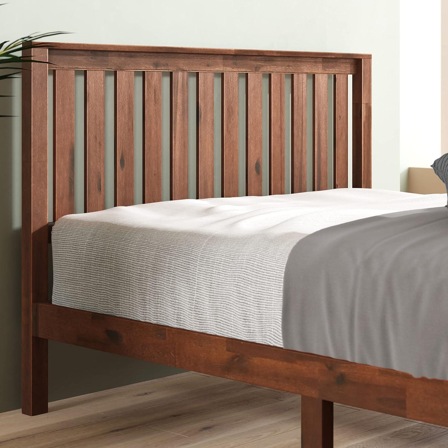 Zinus Vivek 37" Wood Platform Bed Frame with Headboard, Queen