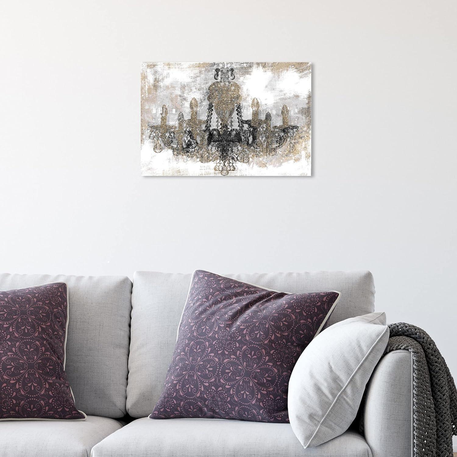 Oliver Gal Prints Luxury Night Diamonds Classic Chandeliers - Graphic Art on Canvas | Wayfair