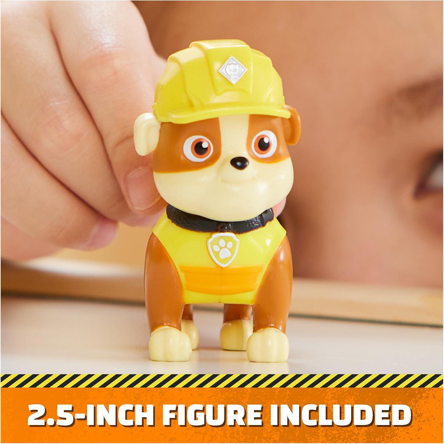 Rubble's Yellow Plastic Bulldozer Toy Truck with Action Figure