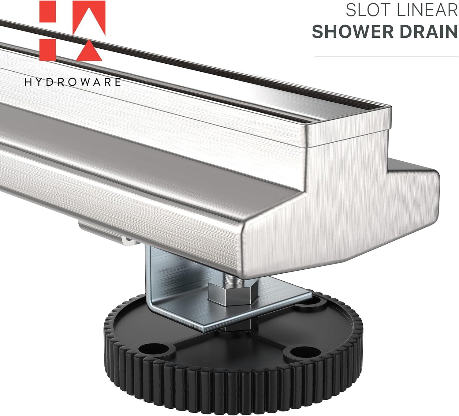 24" Modern Linear Shower Drain – 1" Slim Slot Design