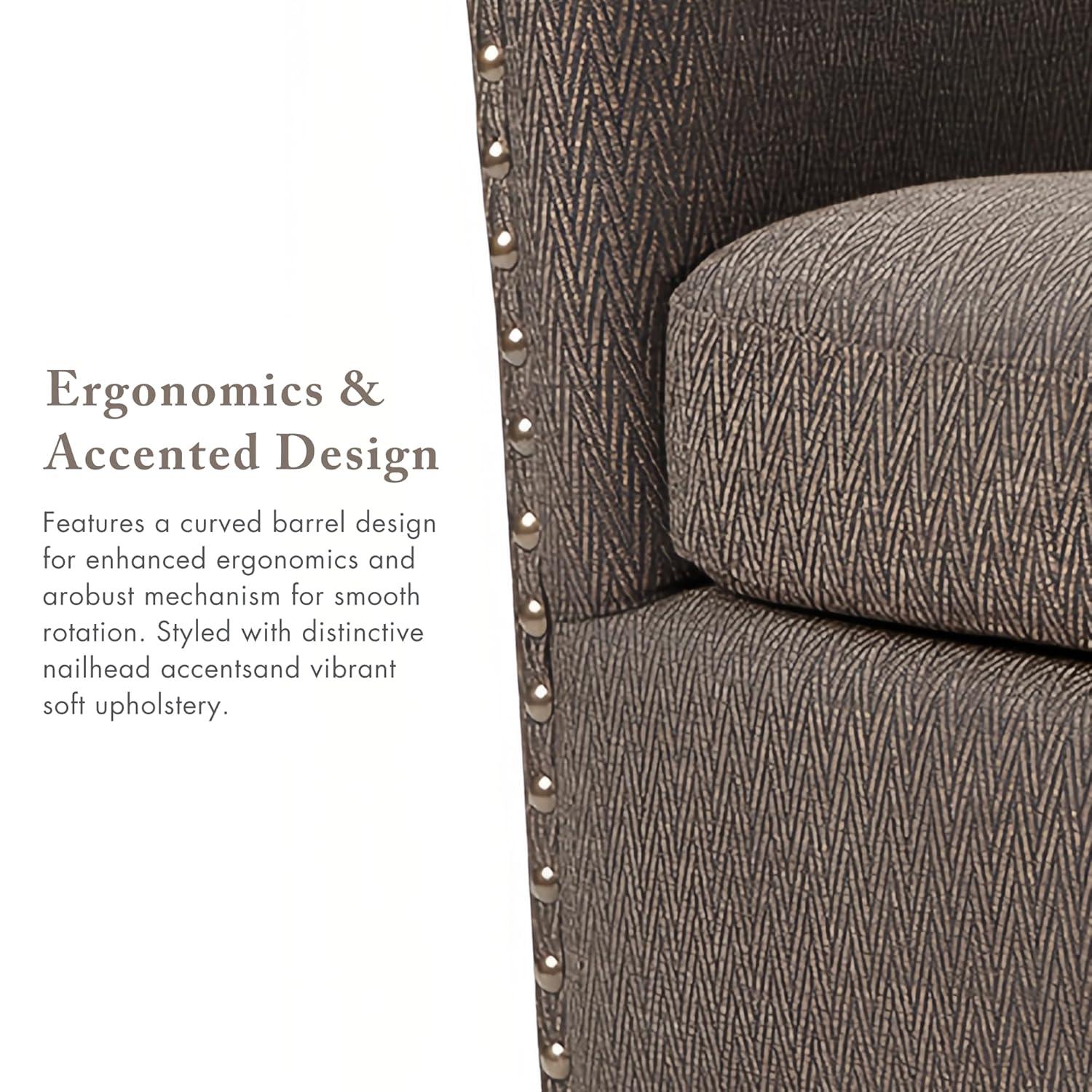 George Oliver Swivel Chair, Barrel Chair, Accent Chair, Living Room Single Chair