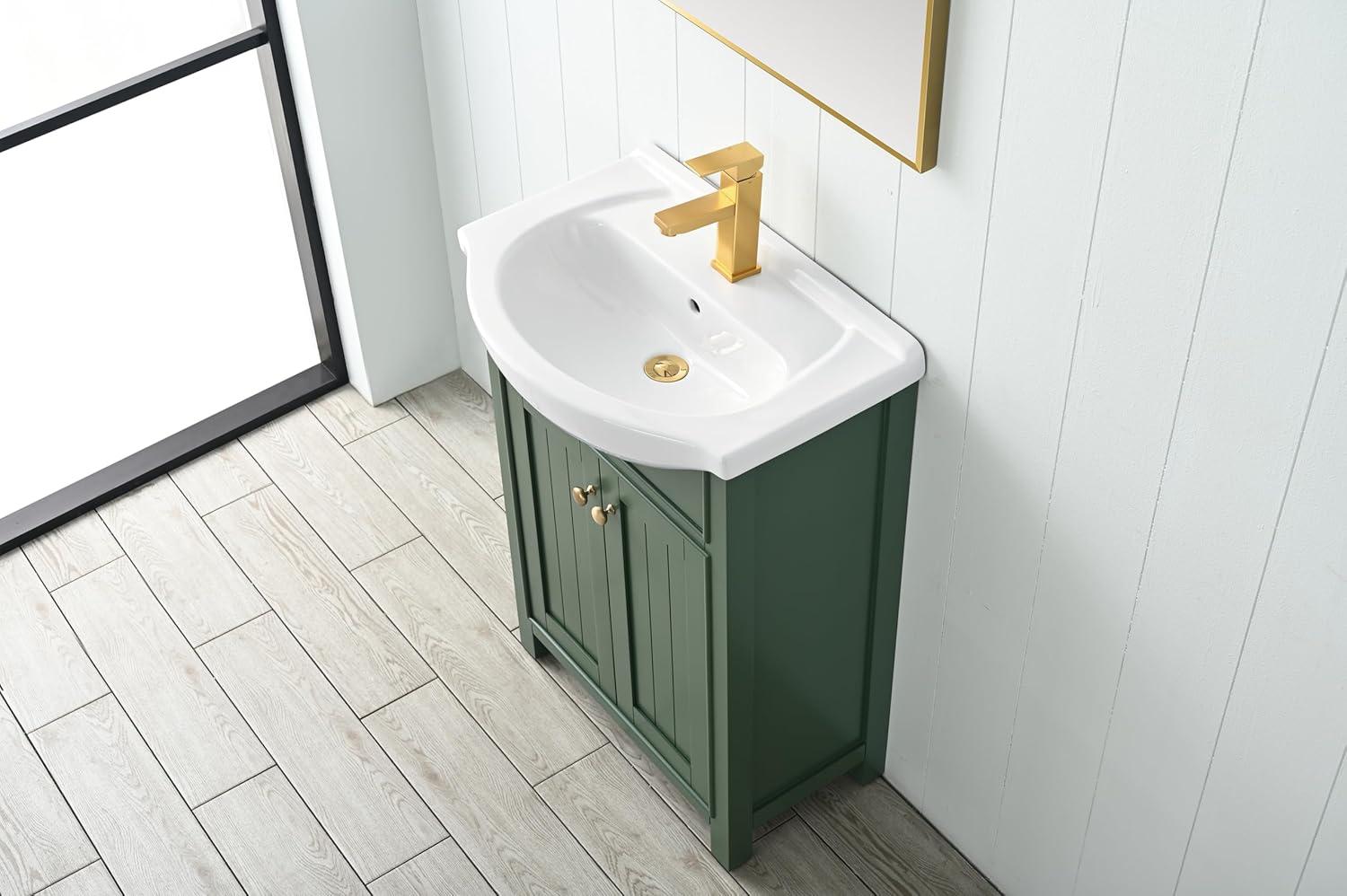 Marian Green 24" Single Sink Vanity with Porcelain Top