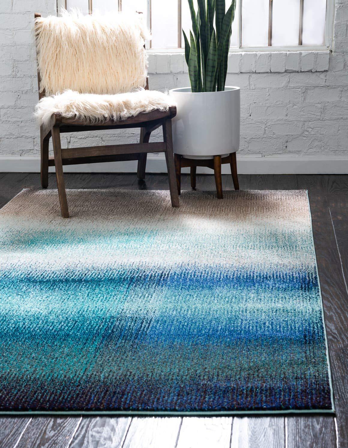 Unique Loom 3' 3 x 5' 3 Blue Estrella Azura Area Rug