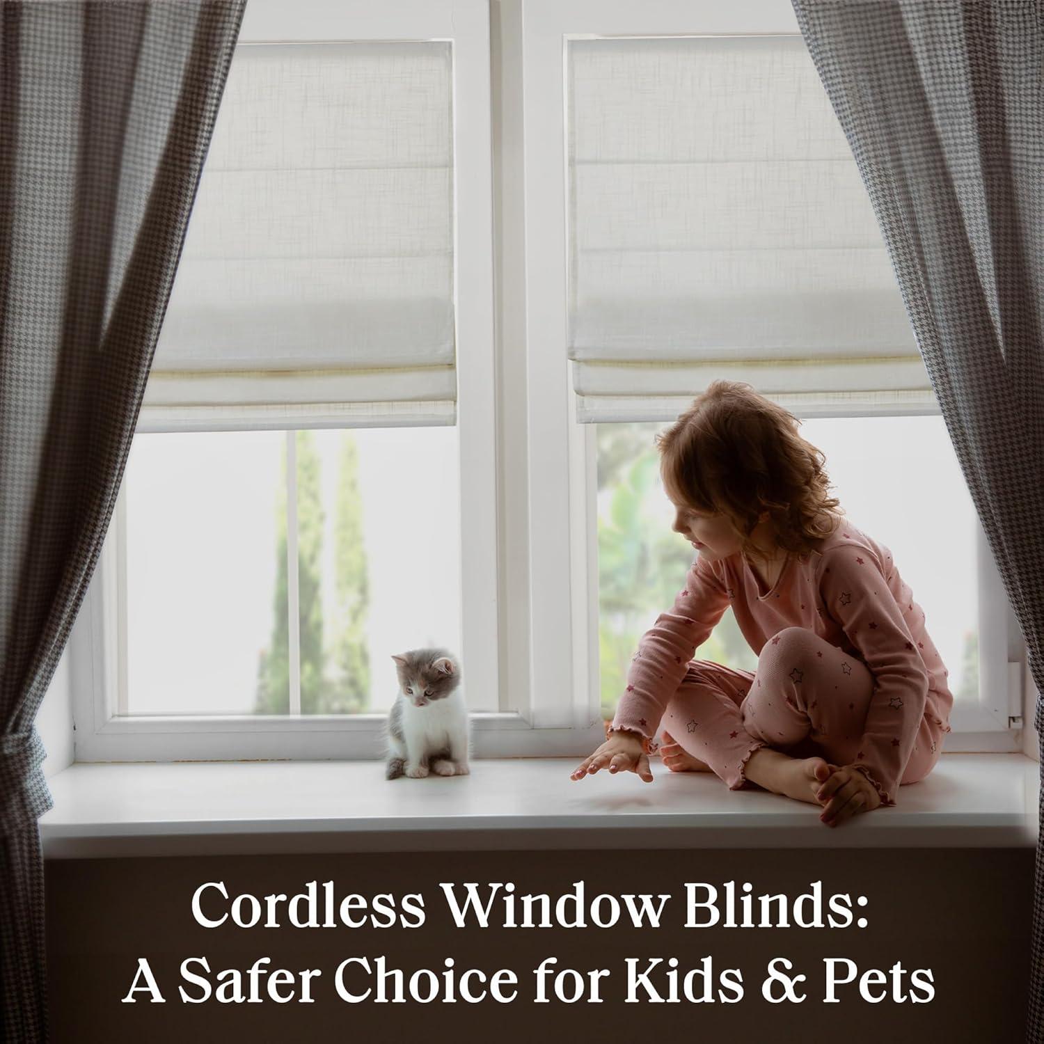 Madison Park Kyler Linen Blend Light Filtering Single Roman Shade