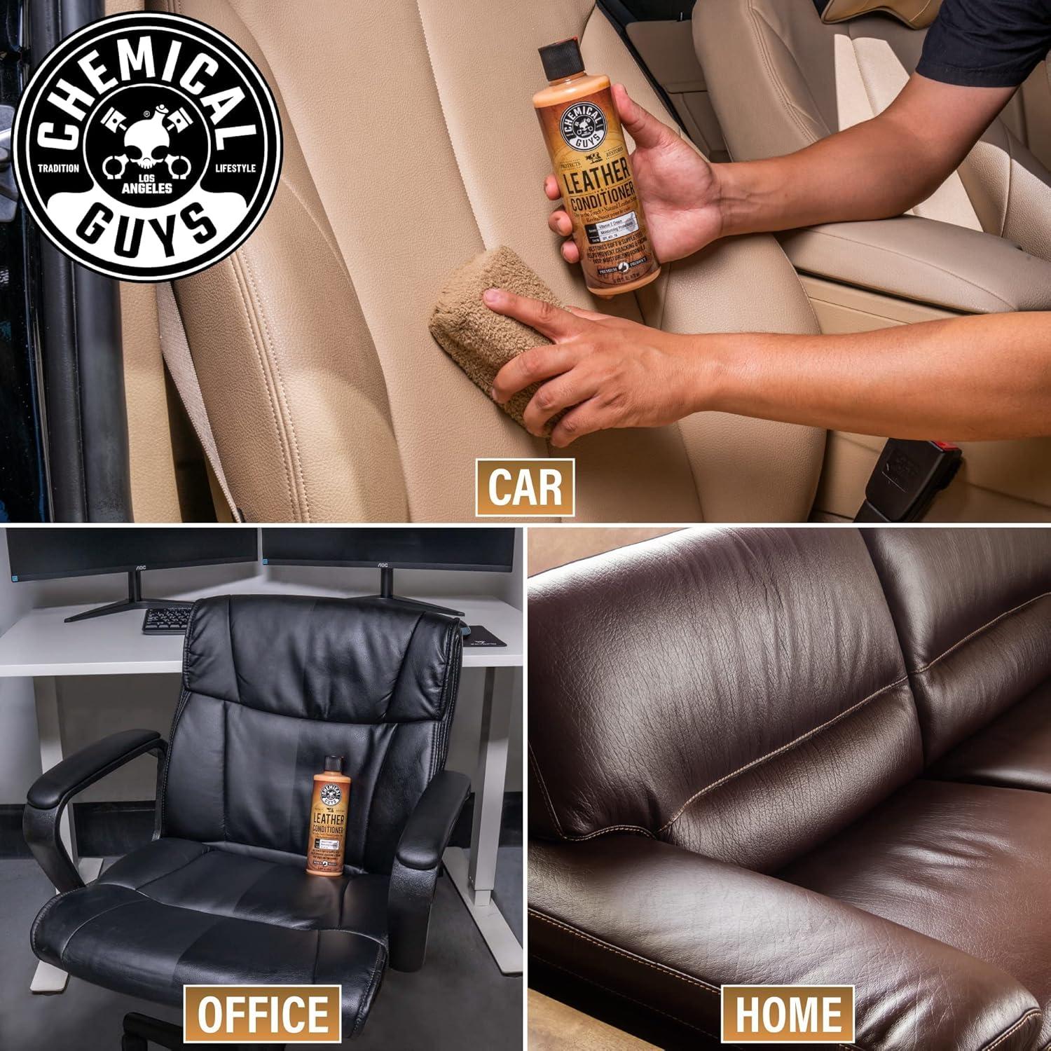 Chemical Guys SPI_109_16 Leather Cleaner and Leather Conditioner Kit for Use on Leather Apparel, Furniture, Car Interiors, Shoes, Boots, Bags & More (2 - 16 fl oz Bottles)