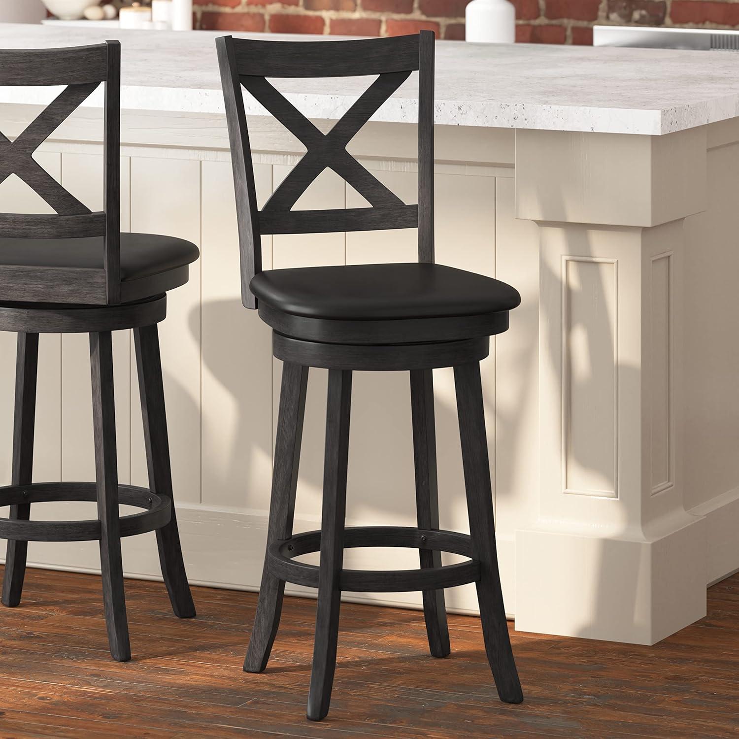 Francis Classic Crossback Wooden Swivel Dining Stool