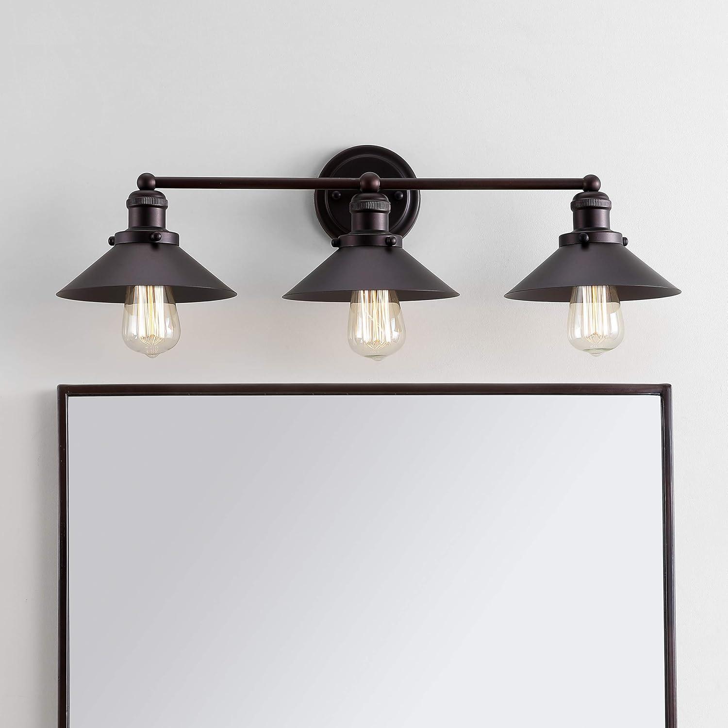 July 26.5" 3-light Metal Vanity Light, Oil Rubbed Bronze