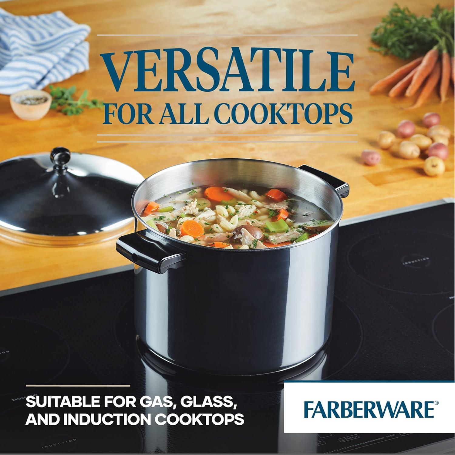 Farberware Classic 8-Quart Stainless Steel Stockpot with Lid