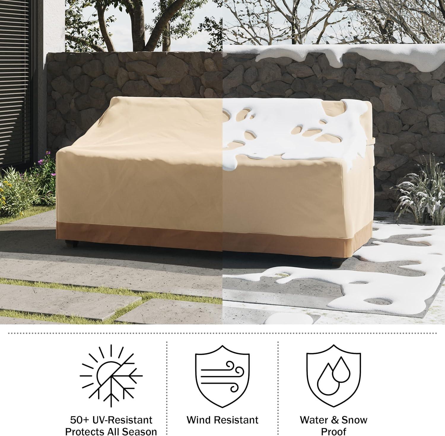 Pure Garden 76" Patio Couch Cover Beige