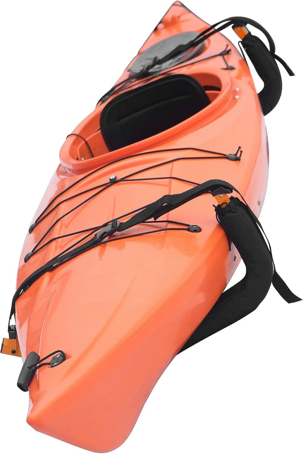 Kayak Storage System - Set of 2 Wall Mount Storage Hangers - 150lb Capacity Rack for Kayaks, Surfboards, Canoes, or Snowboards by Rad Sportz (Orange)