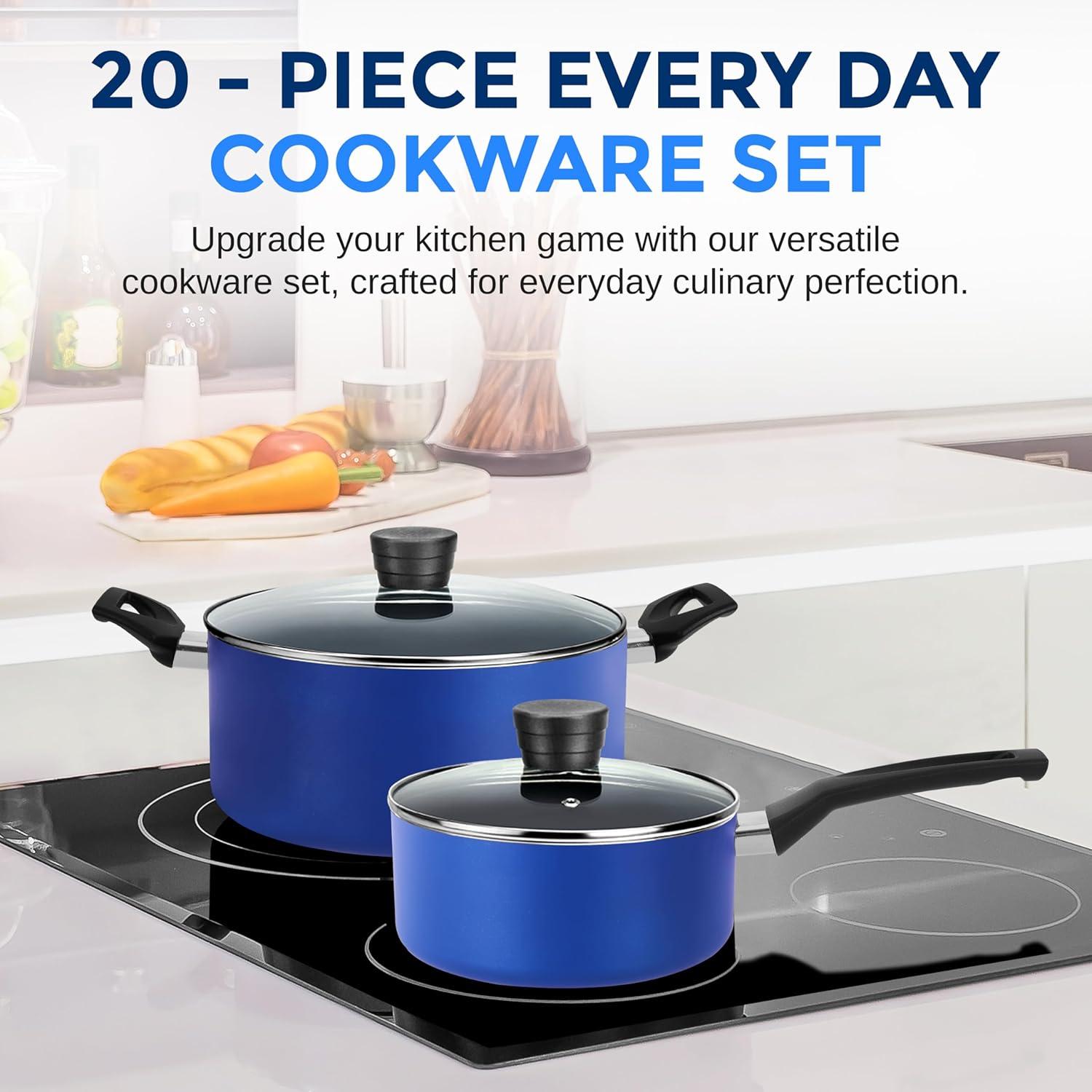 20 - Piece Non-Stick Aluminum Cookware Set