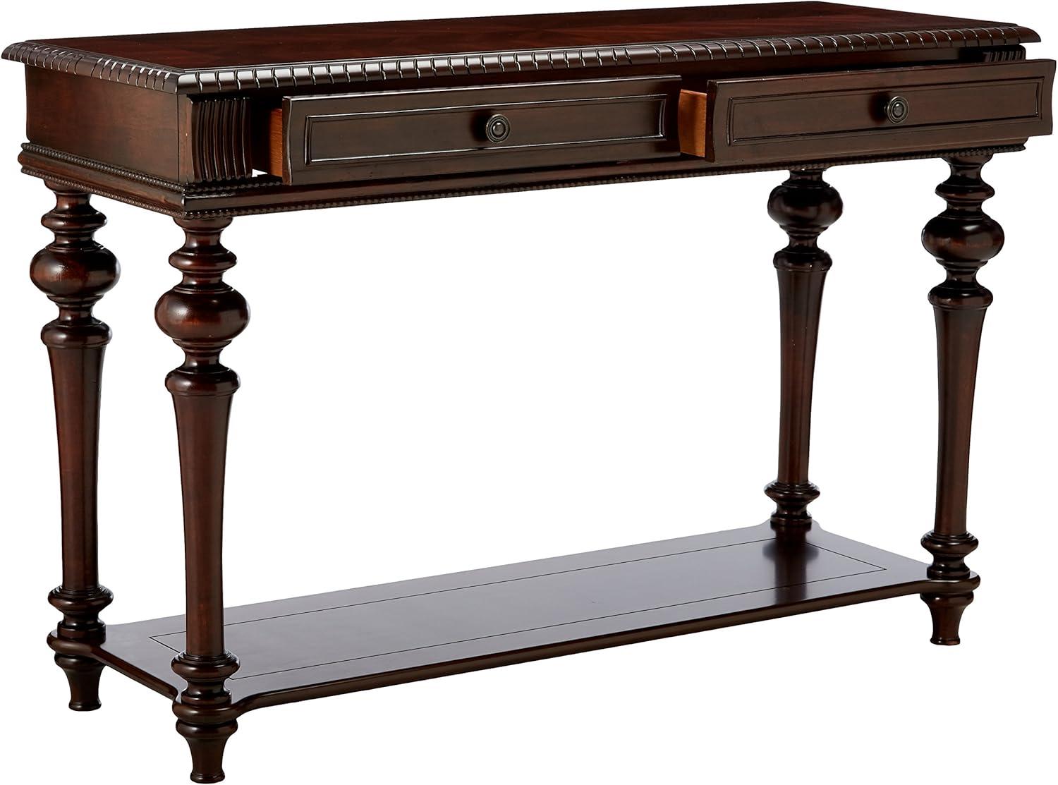 Progressive Furniture Mountain Manor Wood Console Table in Heritage Cherry