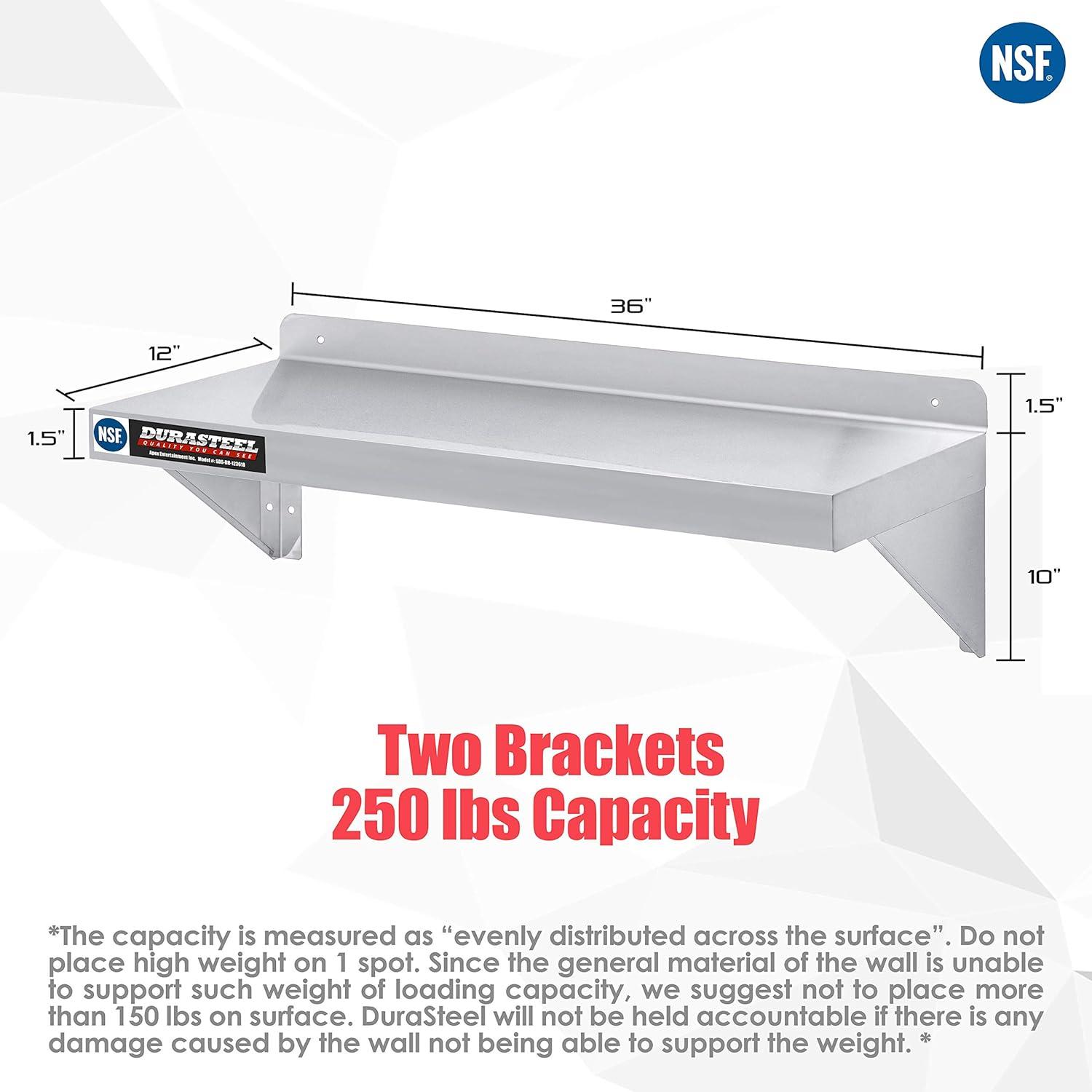 DuraSteel Wall Mounted Shelf