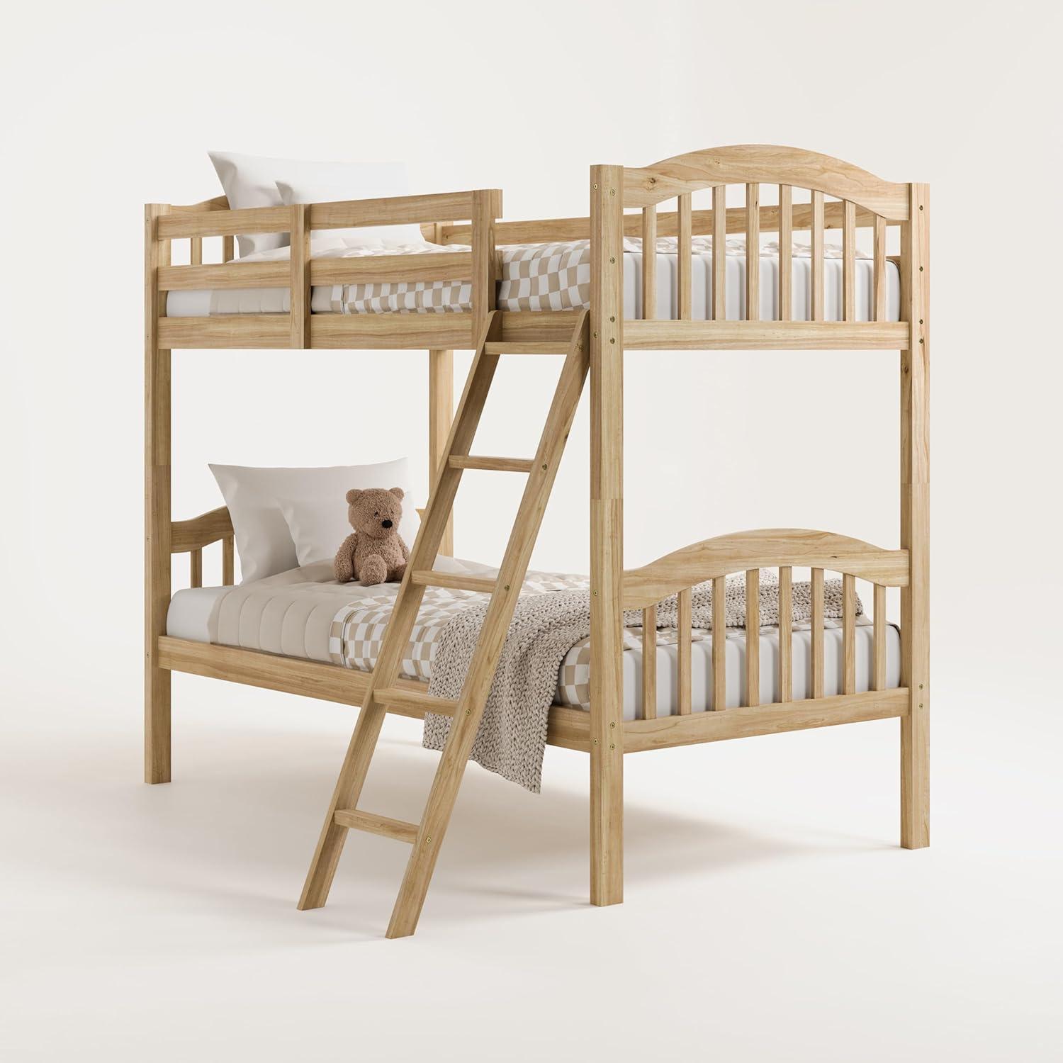 Storkcraft Long Horn Twin over Twin Bunk Bed, Natural