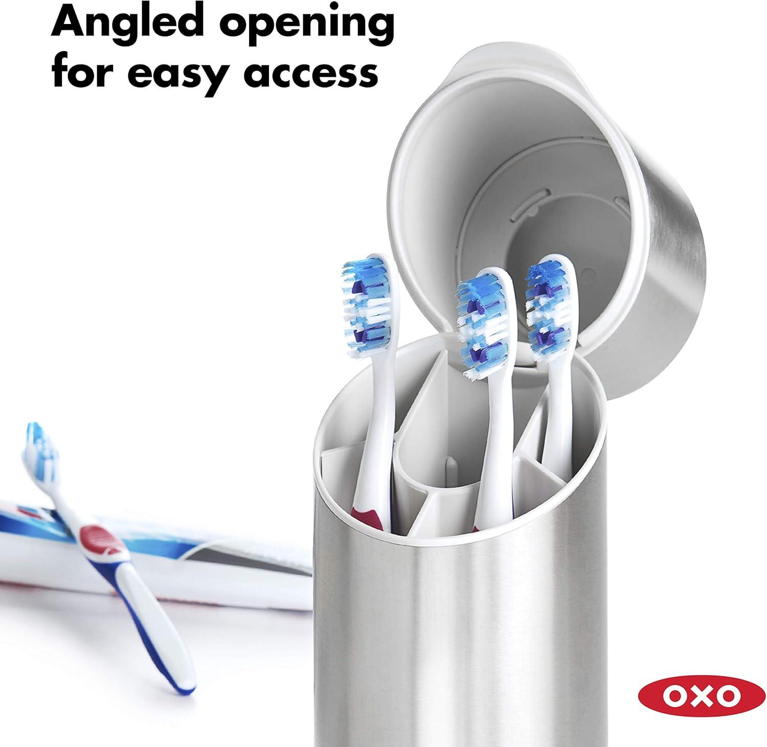 Stainless Steel Toothbrush Organizer