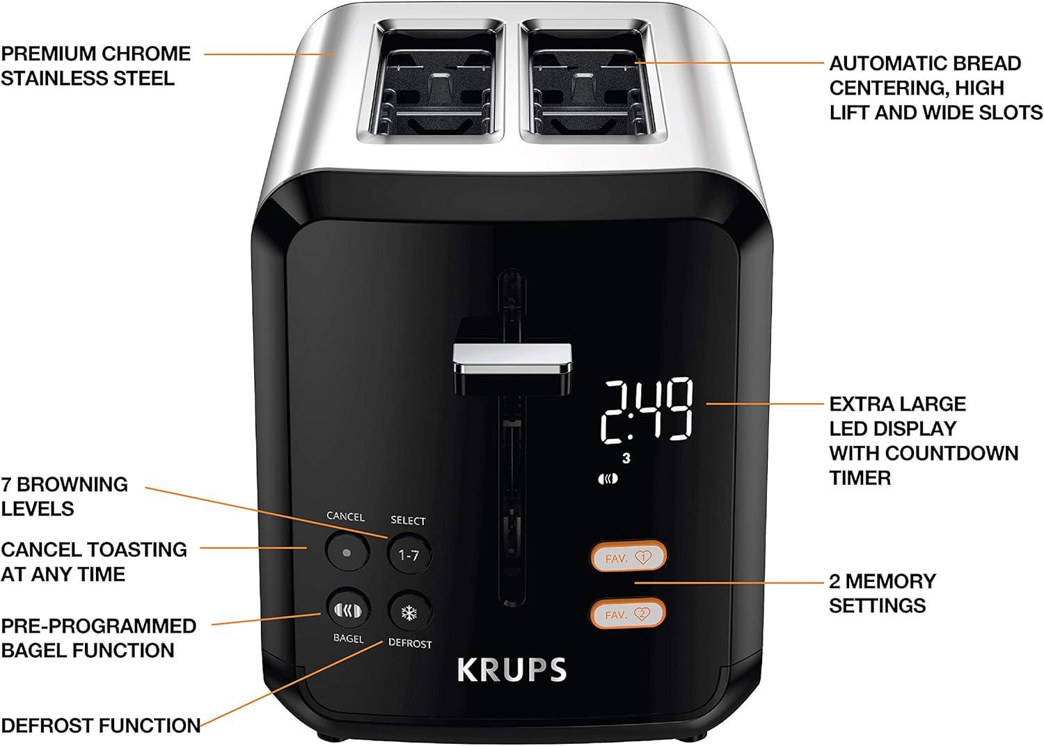 My Memory Digital Stainless Steel 2 Slot Toaster