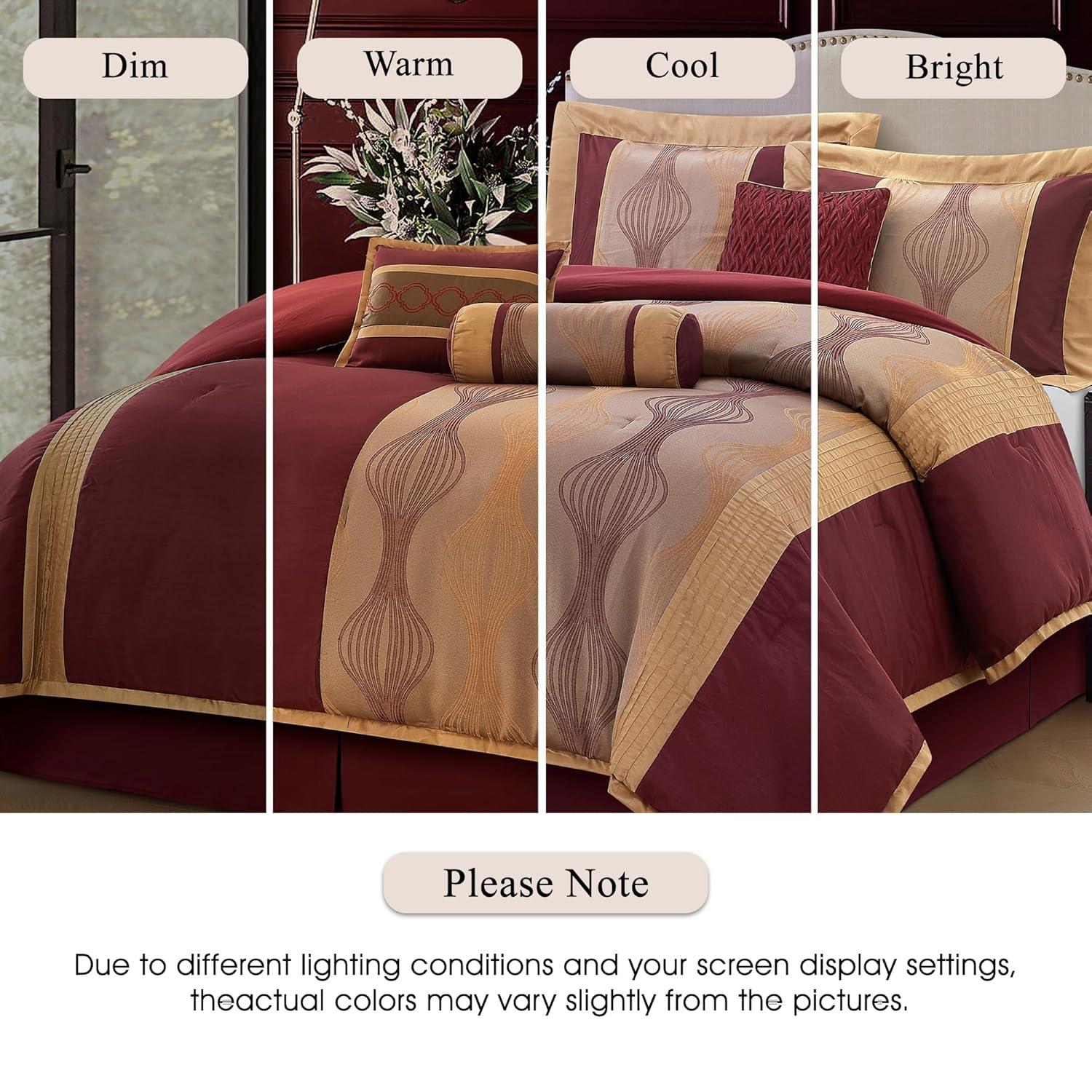 Kath 7 Piece Microfiber Modern & Contemporary Comforter Set