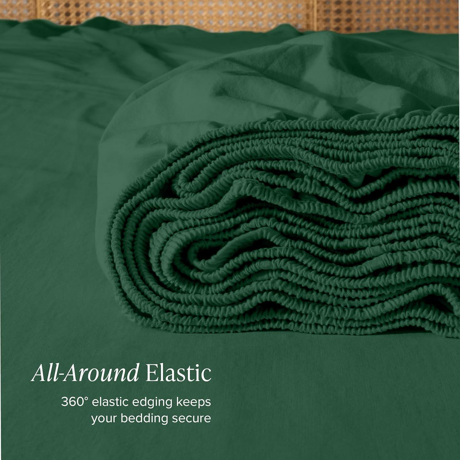 Bare Home Organic 100% Cotton Jersey Knit Fitted Sheet